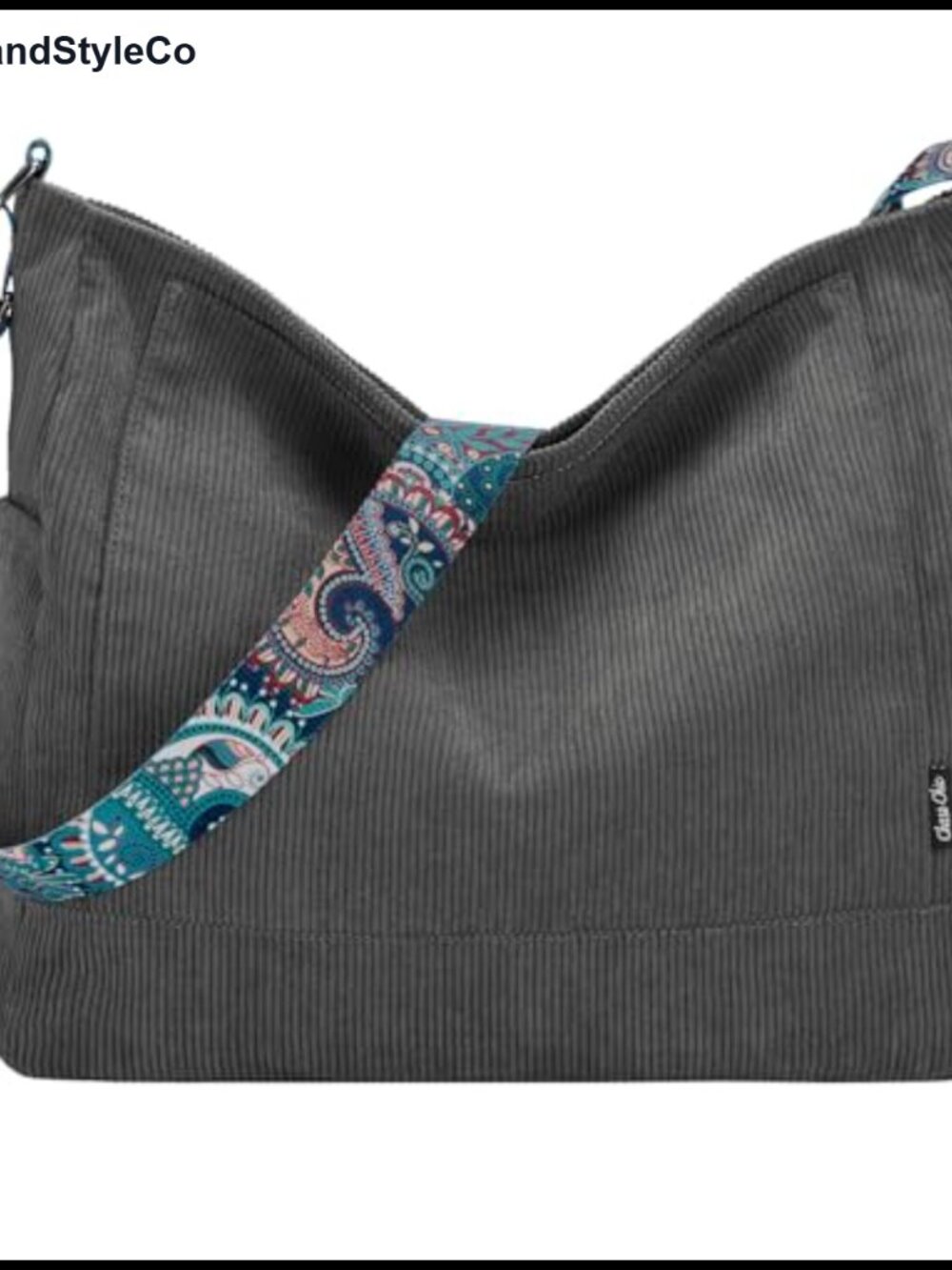 Chase Chic Corduroy Tote Bag for Women - Convertible Hobo Crossbody Handbag